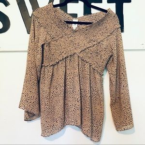 Vici. Leopard off shoulder blouse
